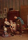 Theophile-Emmanuel Duverger The Puppet Show painting